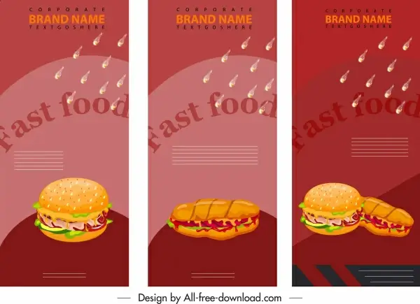 fast food menu cover modern colorful dynamic decor