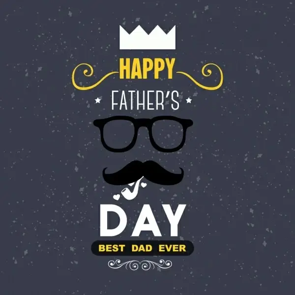 father day poster daddy facial icon classical design