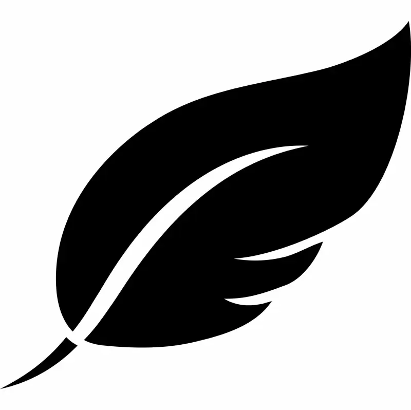feather alt silhouette flat icon