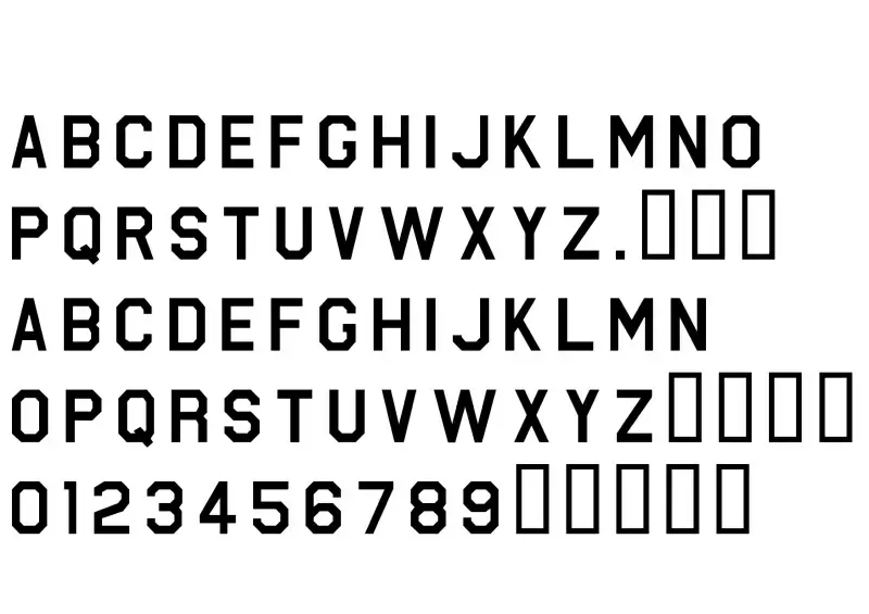 Federation Starfleet Hull 23rd Font In Truetype .ttf Opentype .otf 