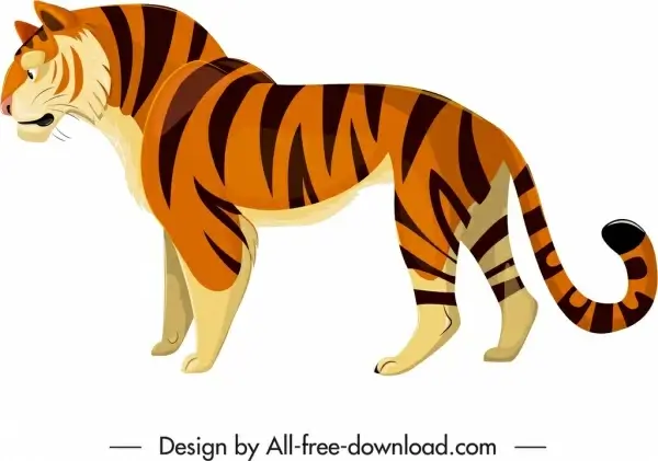 felidae creature icon cartoon tiger sketch