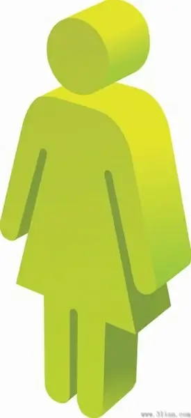 female character icon vector