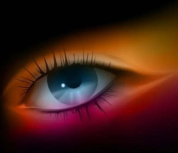 eye painting colored closeup design