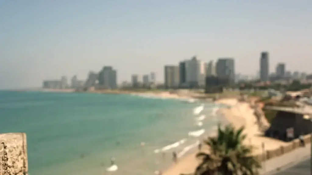 female photographer and beach city scenery