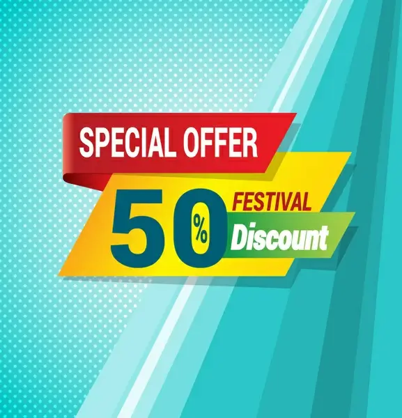 festival special discount banner template