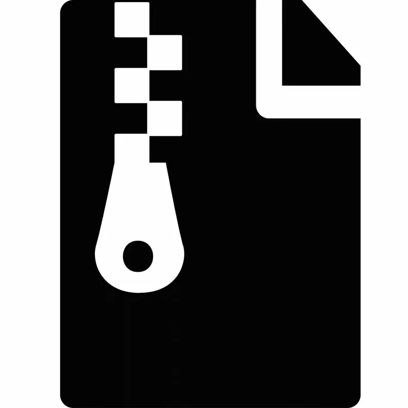 file archive sign icon flat black white contrasted shaped outline 