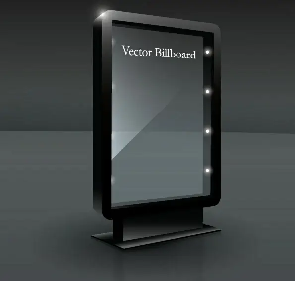 fine glass advertising boxes 01 vector