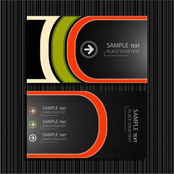 business card cover templates elegant modern dark technology