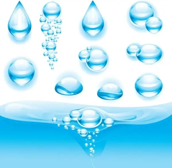 fine water droplets 01 vector