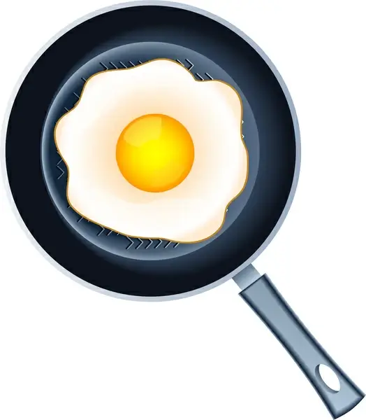 fire egg on pan