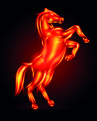 fire horse14 design vector