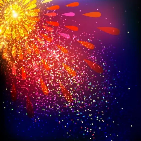 fireworks background template colorful sparkling decoration