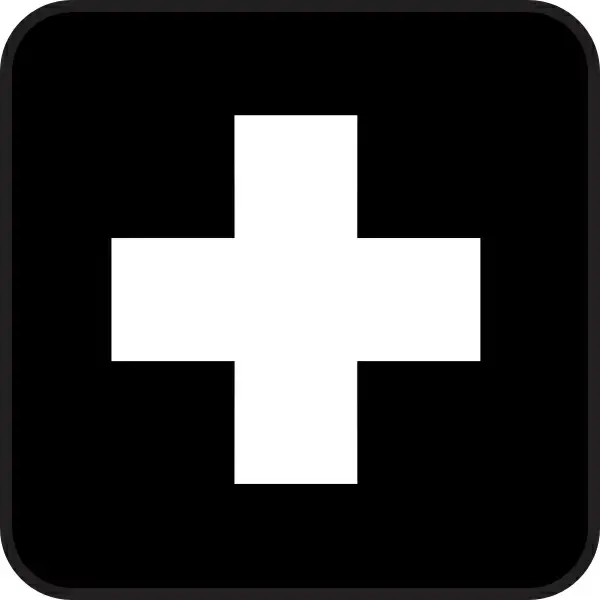 First Aid Map Sign clip art