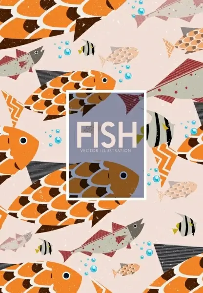 fish background colored classical design