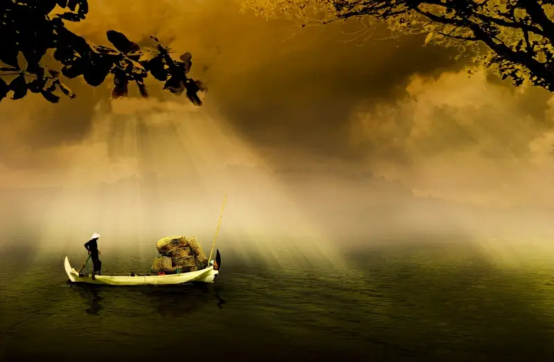 fisherman life picture dark contrast