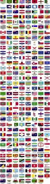 flags of the world sorted alphabetically