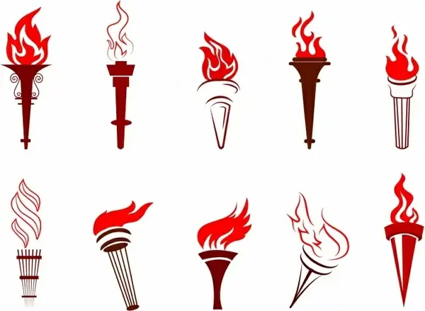 Flaming torchs