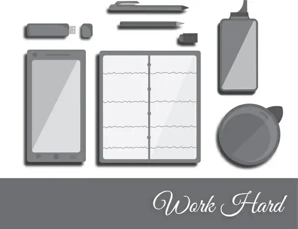 flat office simple work