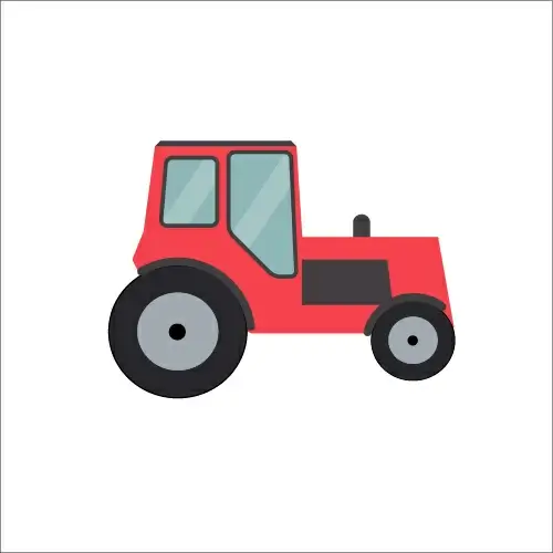 flat styles tractor illustration vector