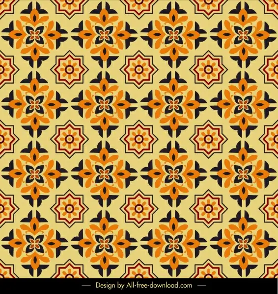 flora pattern template classical repeating symmetric decor