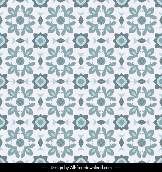 flora pattern template flat classical repeating symmetric design