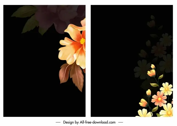 floral background modern contrast blurred design