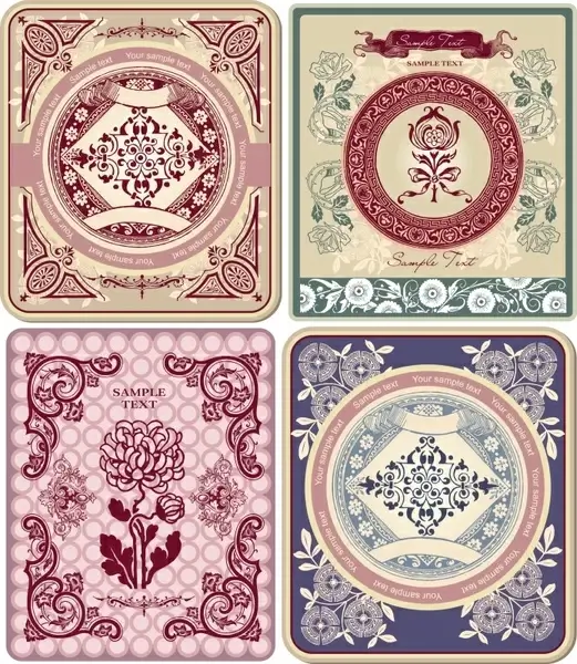 decorative patterns elegant oriental vintage symmetric design