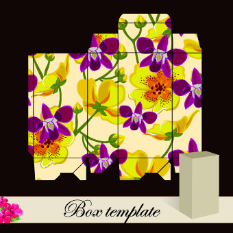 floral box template vector