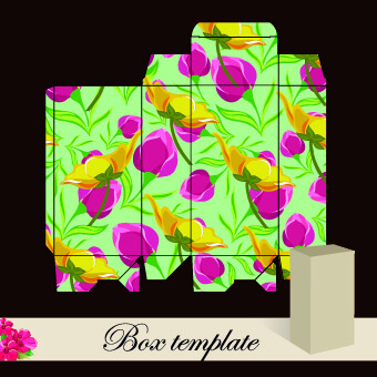 floral box template vector