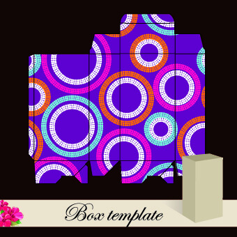 floral box template vector