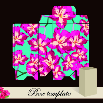 floral box template vector