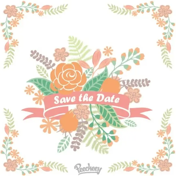 floral decoration save the date