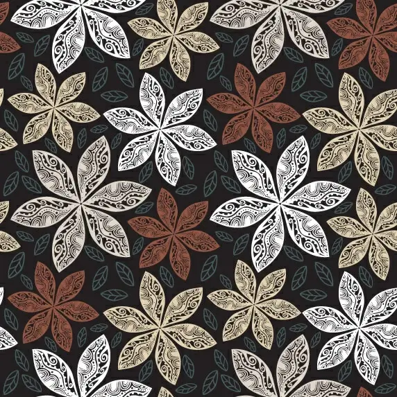 floral decorative pattern art elements vector