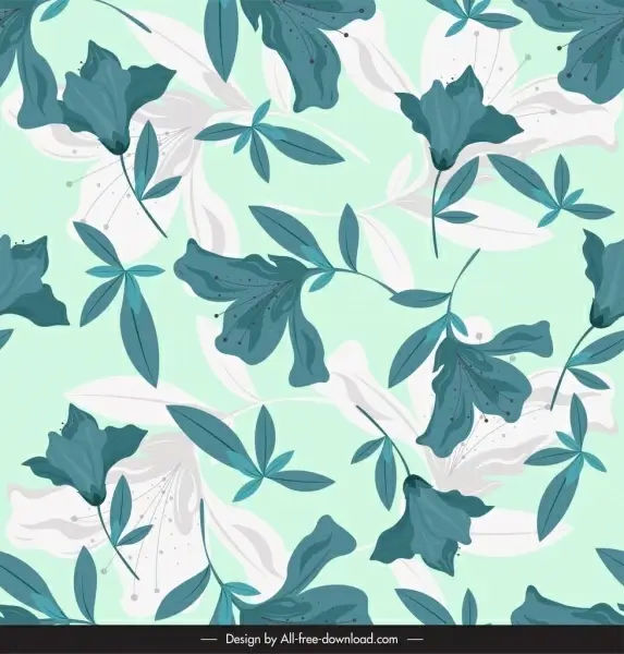 floral pattern template classical colored sketch