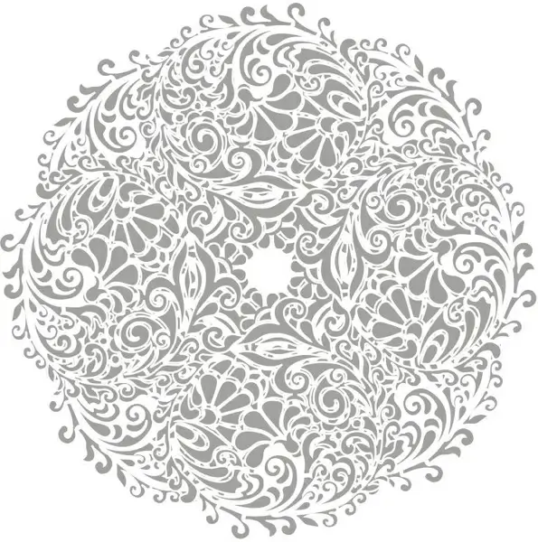 Floral Round Background Vector Illustration