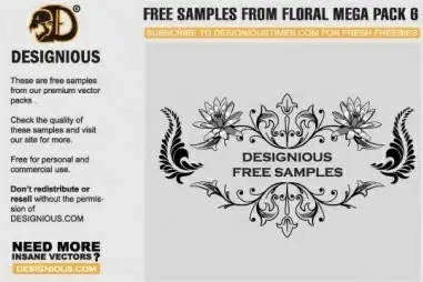 floral samples vector graphic