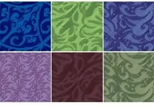 Floral velvet pattern set