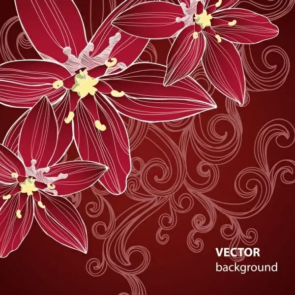 flower background 01 vector