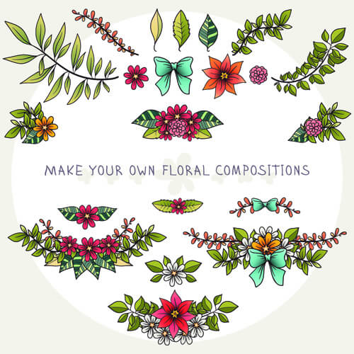 flower decor illustration vector 