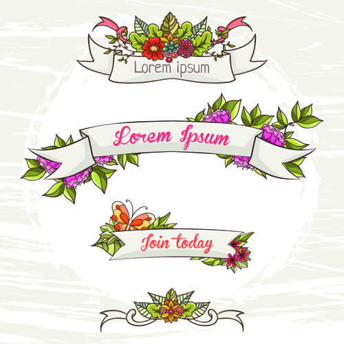 flower decor illustration vector