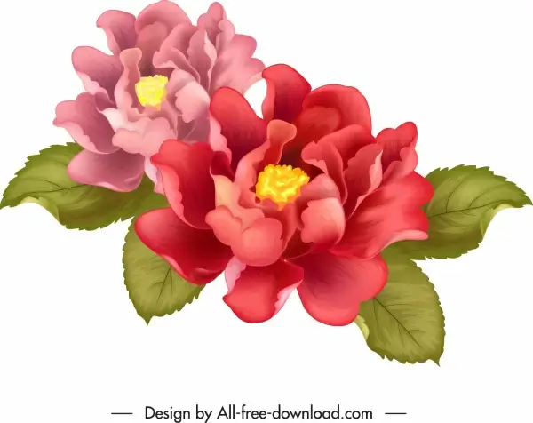 flower painting colorful classical 3d decor