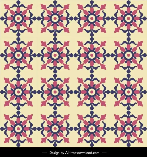 flower pattern template repeating vintage decor flat design