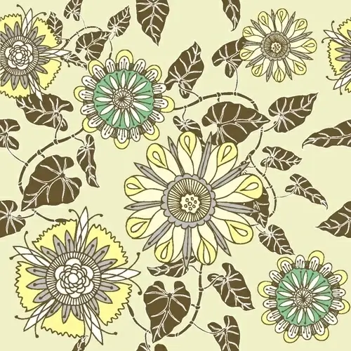 flower patterns 05 vector