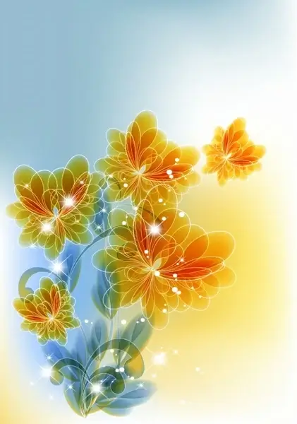 flower petals of flowers vector