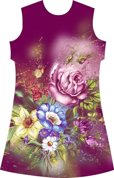 flower textile graphics