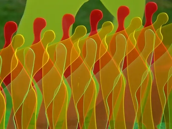 fluorescent crowd human