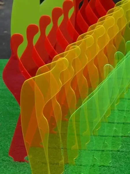 fluorescent crowd human