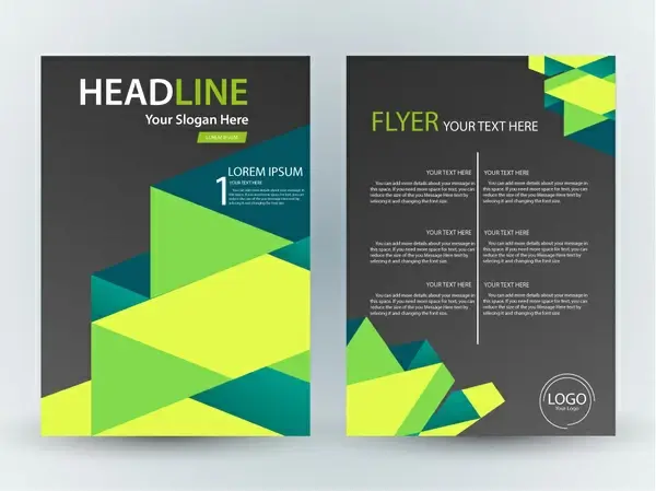 flyer design with abstract contrast background