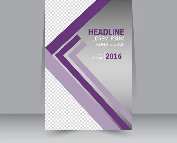 flyer template design with checkered violet background