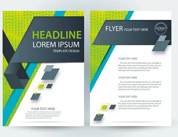 flyer template design with modern style